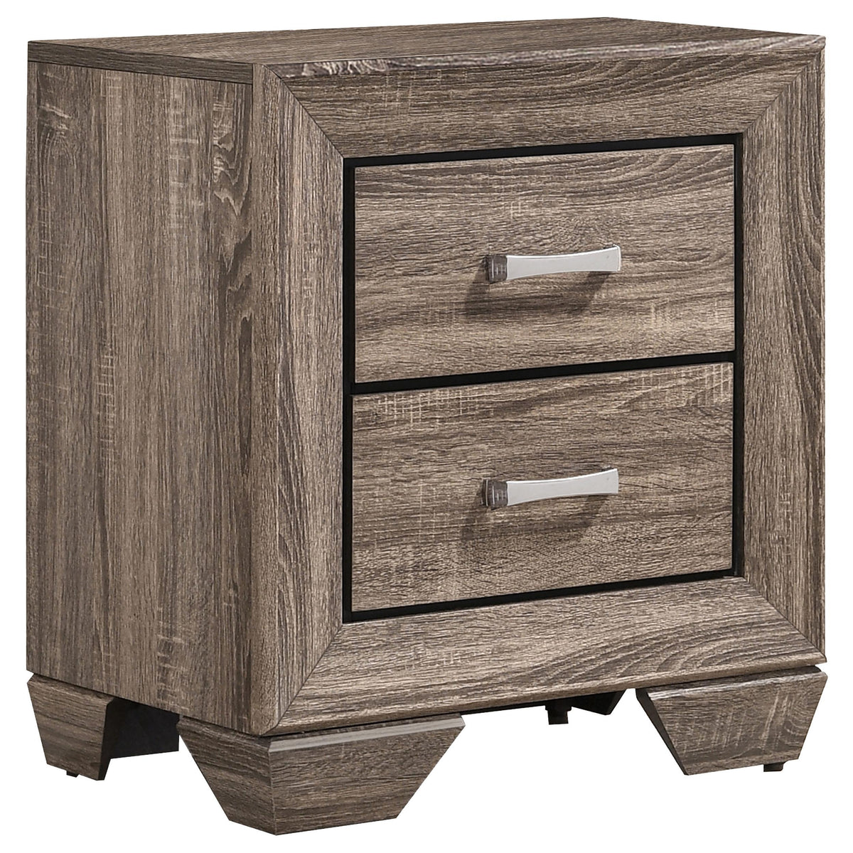 Kauffman 2-drawer Nightstand Washed Taupe  Las Vegas Furniture Stores