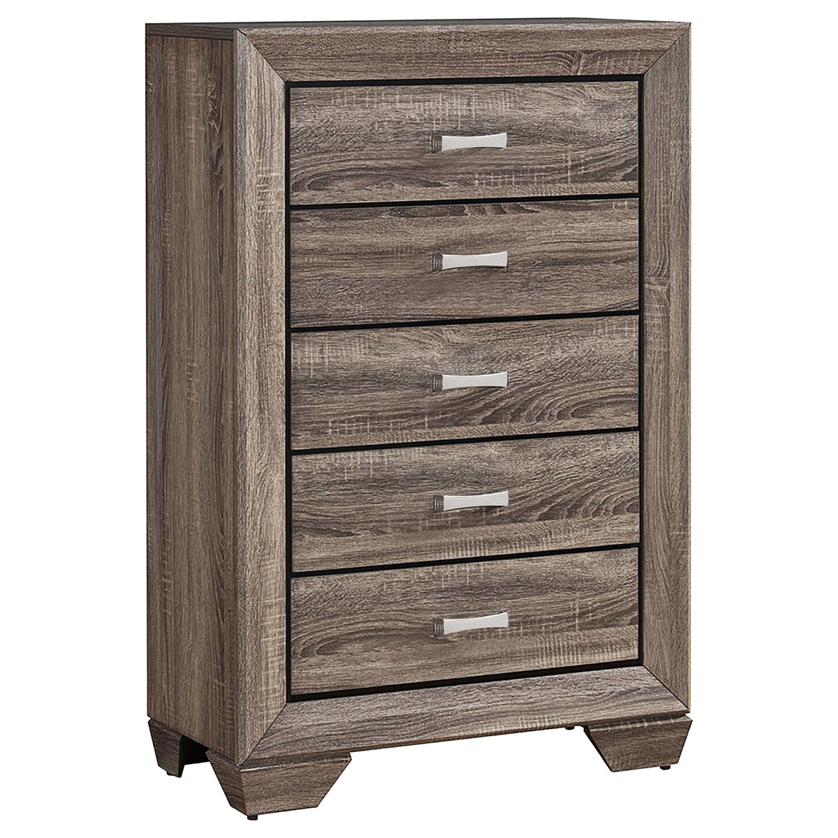 Kauffman 5-drawer Chest Washed Taupe  Las Vegas Furniture Stores