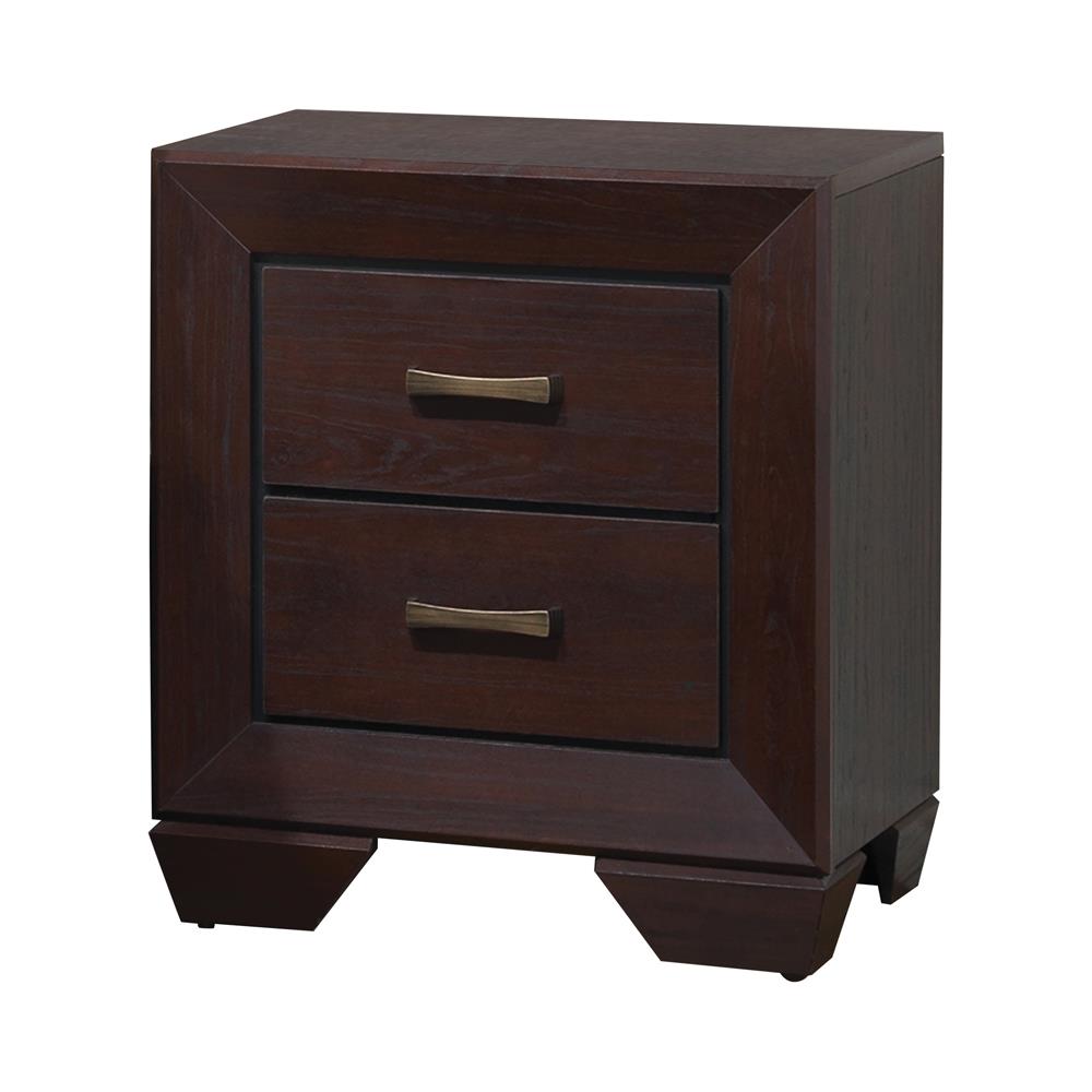 Kauffman 2-drawer Nightstand Dark Cocoa  Las Vegas Furniture Stores