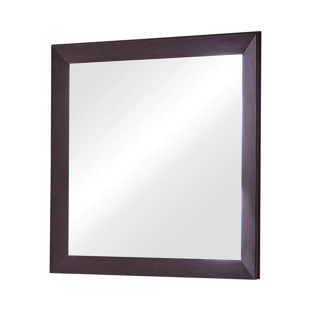 Kauffman Rectangular Dresser Mirror Dark Cocoa Half Price Furniture