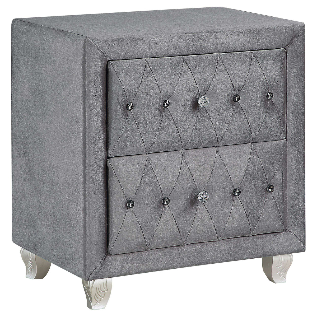 Deanna 2-drawer Rectangular Nightstand Grey - Half Price Furniture