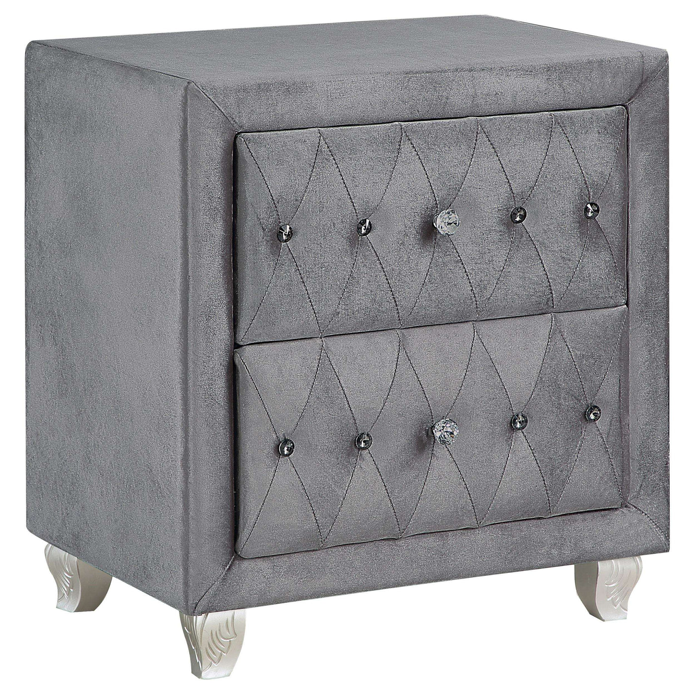 Deanna 2-drawer Rectangular Nightstand Grey - Half Price Furniture