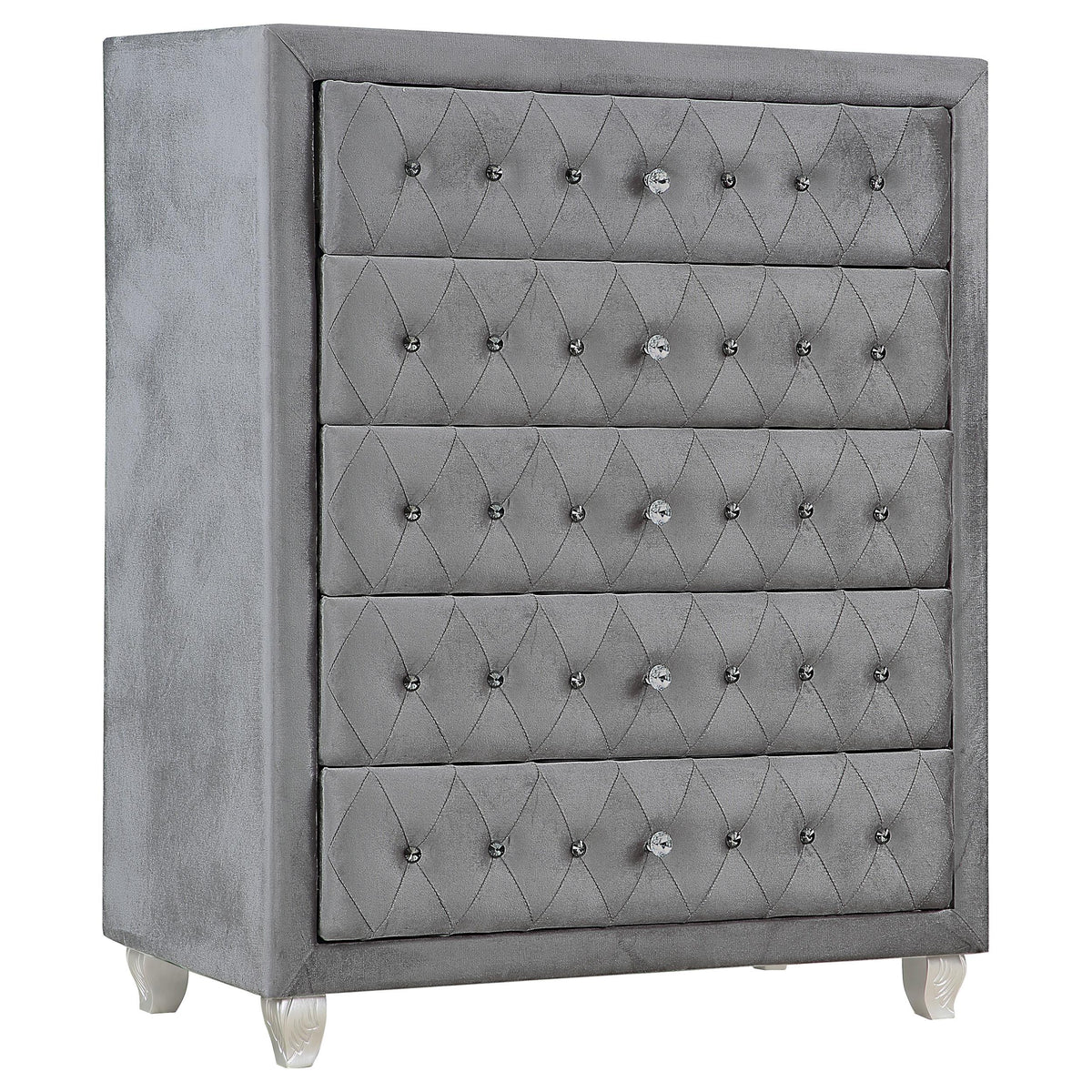 Deanna 5-drawer Rectangular Chest Grey Deanna 5-drawer Rectangular Chest Grey Half Price Furniture