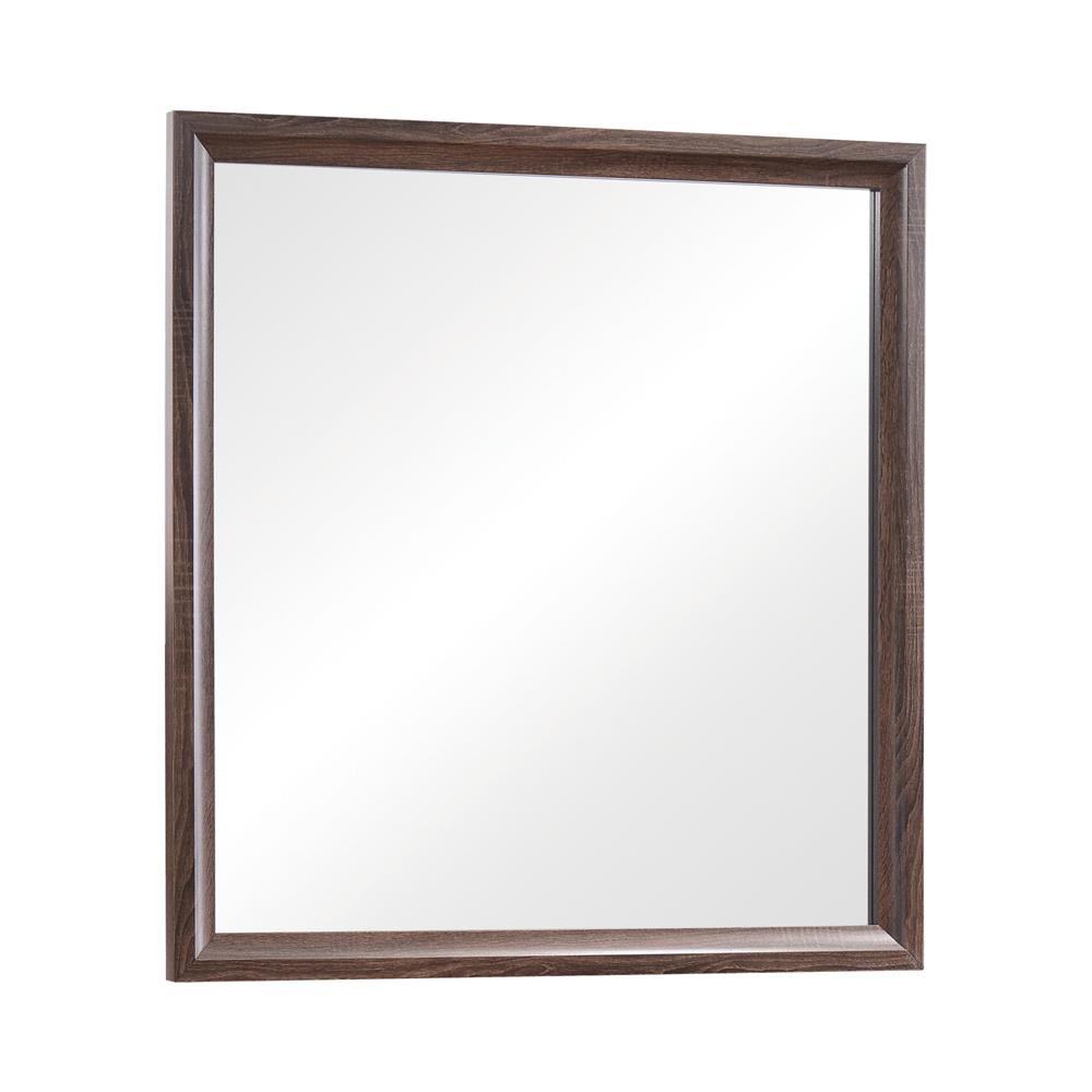 Brandon Framed Dresser Mirror Medium Warm Brown Half Price Furniture