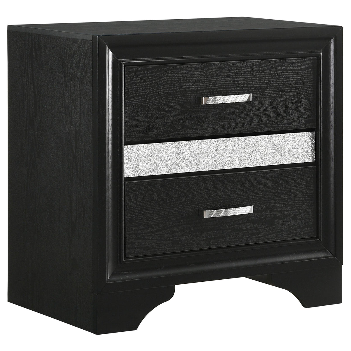 Miranda 2-drawer Nightstand Tray Black Miranda 2-drawer Nightstand Tray Black Half Price Furniture