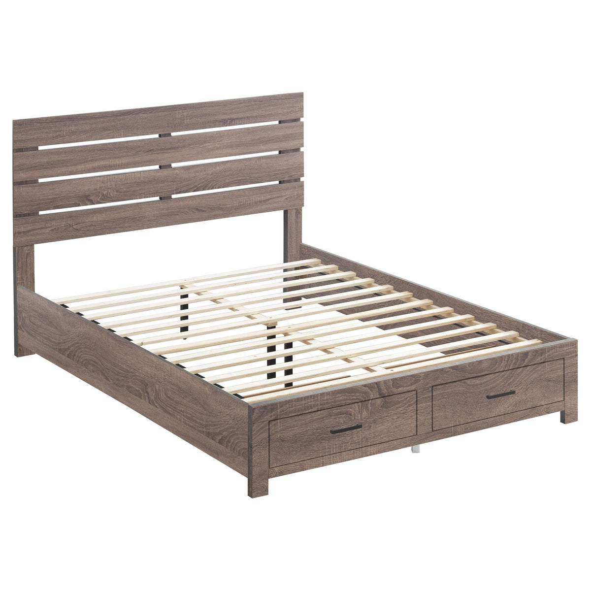 Brantford Eastern King Storage Bed Barrel Oak Half Price Furniture