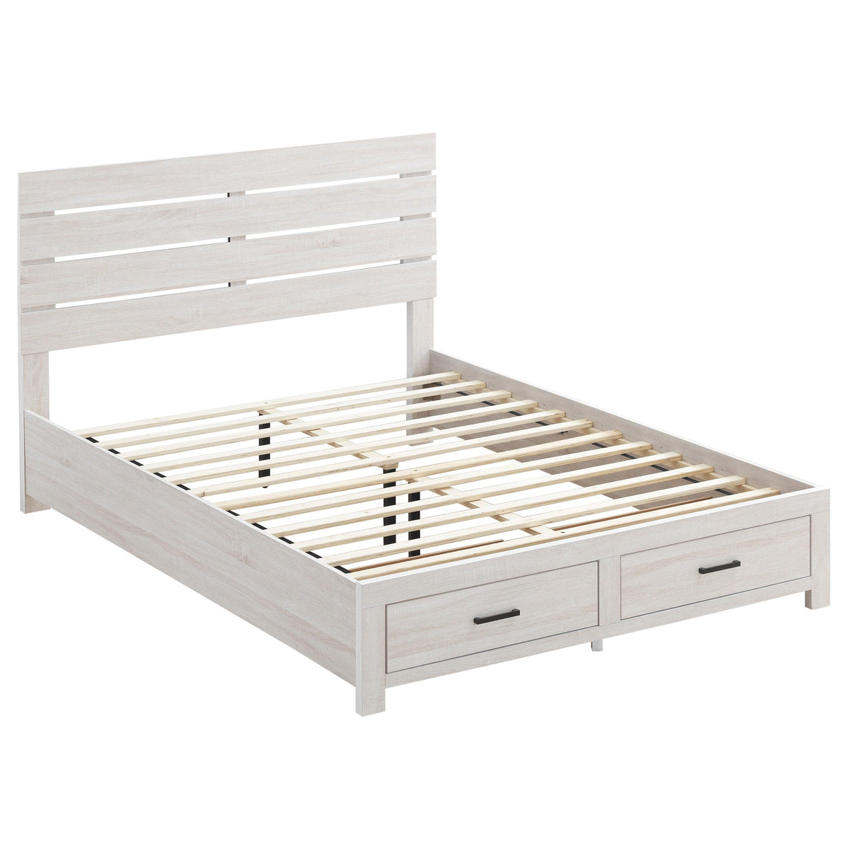 Brantford Eastern King Storage Bed Coastal White Half Price Furniture