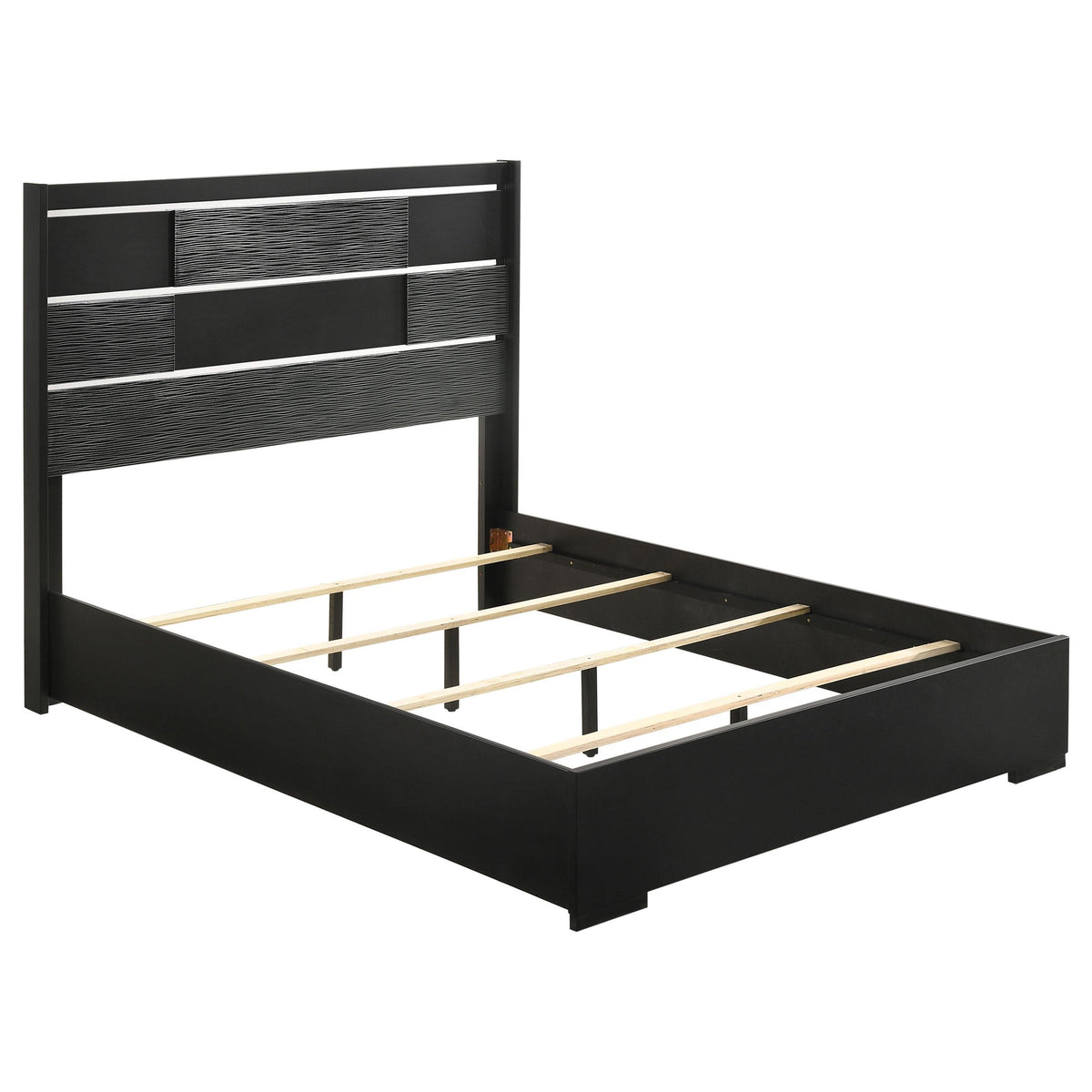 Blacktoft Queen Panel Bed Black Half Price Furniture