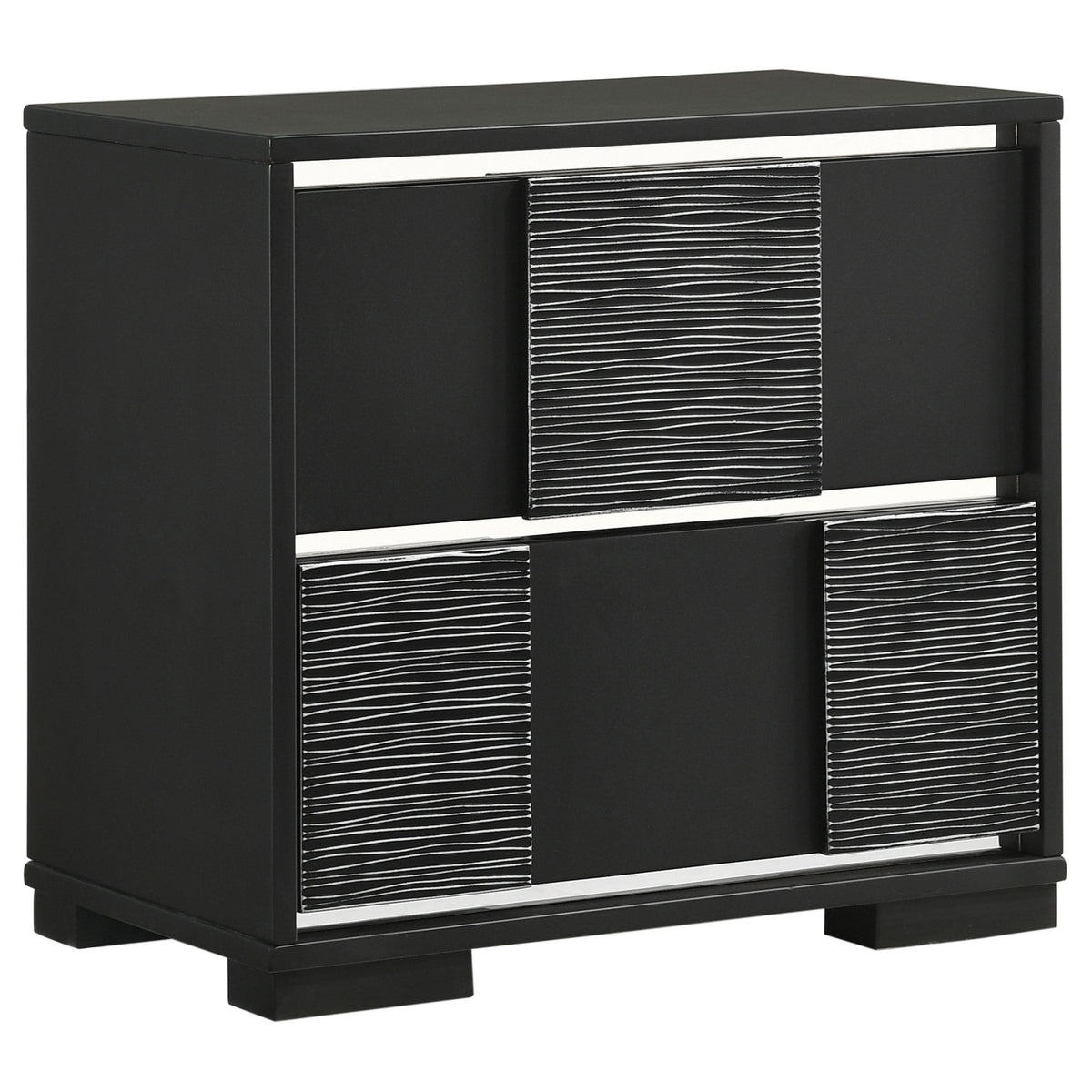 Blacktoft 2-drawer Nightstand Black Half Price Furniture
