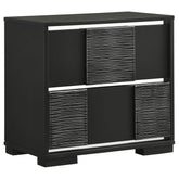 Blacktoft 2-drawer Nightstand Black Blacktoft 2-drawer Nightstand Black Half Price Furniture