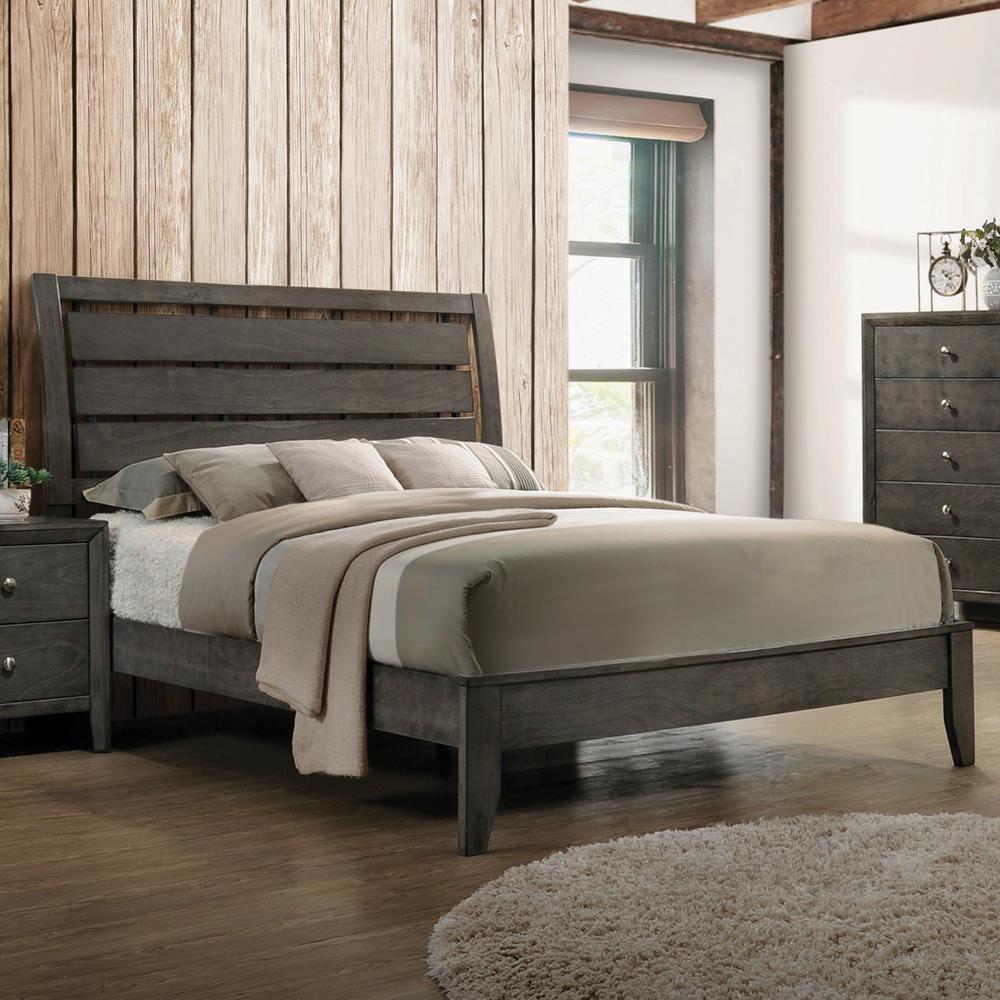 Serenity Twin Panel Bed Mod Grey  Las Vegas Furniture Stores