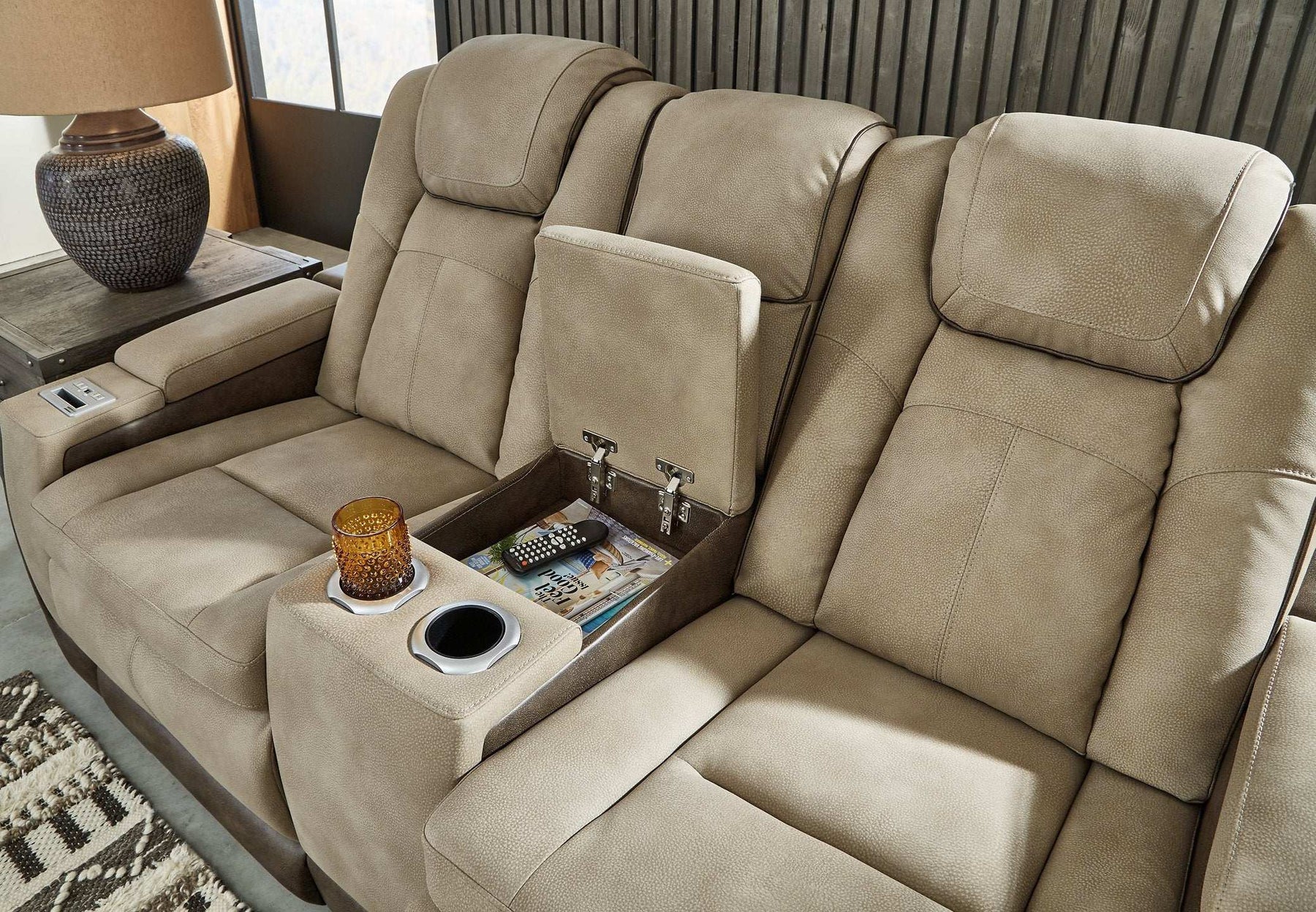 Next-Gen DuraPella Power Reclining Loveseat with Console - Half Price Furniture