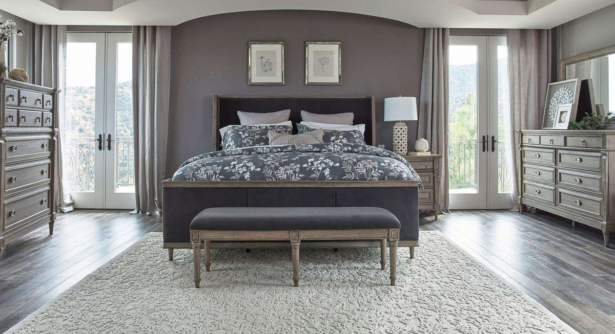 Alderwood 4-piece Queen Bedroom Set French Grey - Half Price Furniture