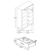 Sidney 5-piece Eastern King Panel Bedroom Set Rustic Pine Half Price Furniture