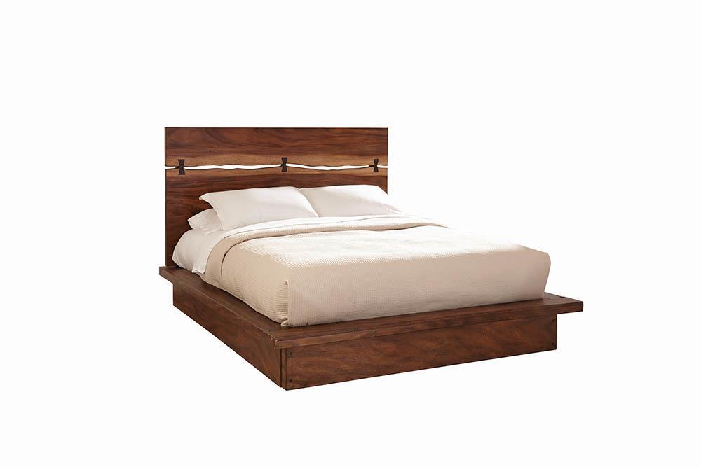 Winslow Queen Bed Smokey Walnut and Coffee Bean Winslow Queen Bed Smokey Walnut and Coffee Bean Half Price Furniture