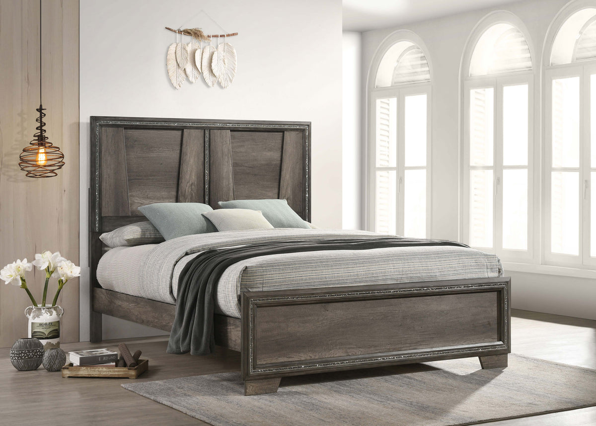 Janine Panel Bed Grey - Bed - Half Price Furniture