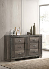 Janine 6-drawer Dresser Grey Janine 6-drawer Dresser Grey Half Price Furniture