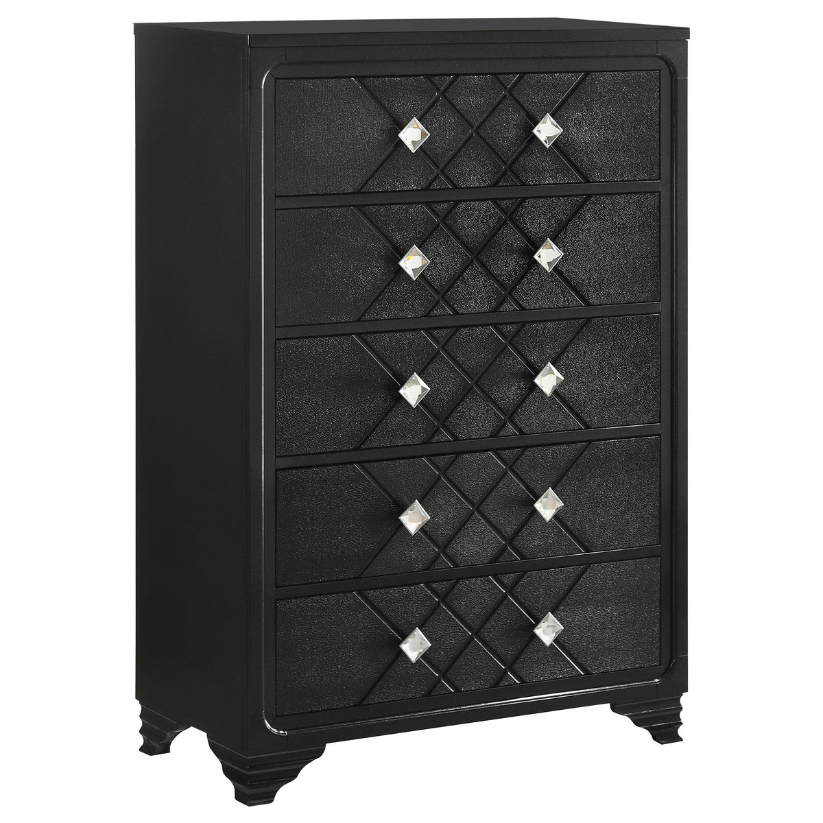 Penelope 5-drawer Chest Black Penelope 5-drawer Chest Black Half Price Furniture