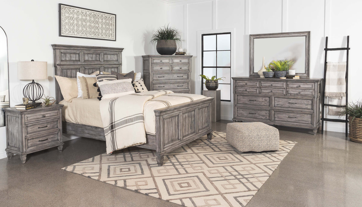 Avenue Panel Bedroom Set Grey - Half Price Furniture