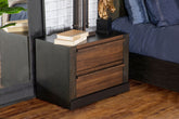Azalia 2-drawer Nightstand Black and Walnut Azalia 2-drawer Nightstand Black and Walnut Half Price Furniture
