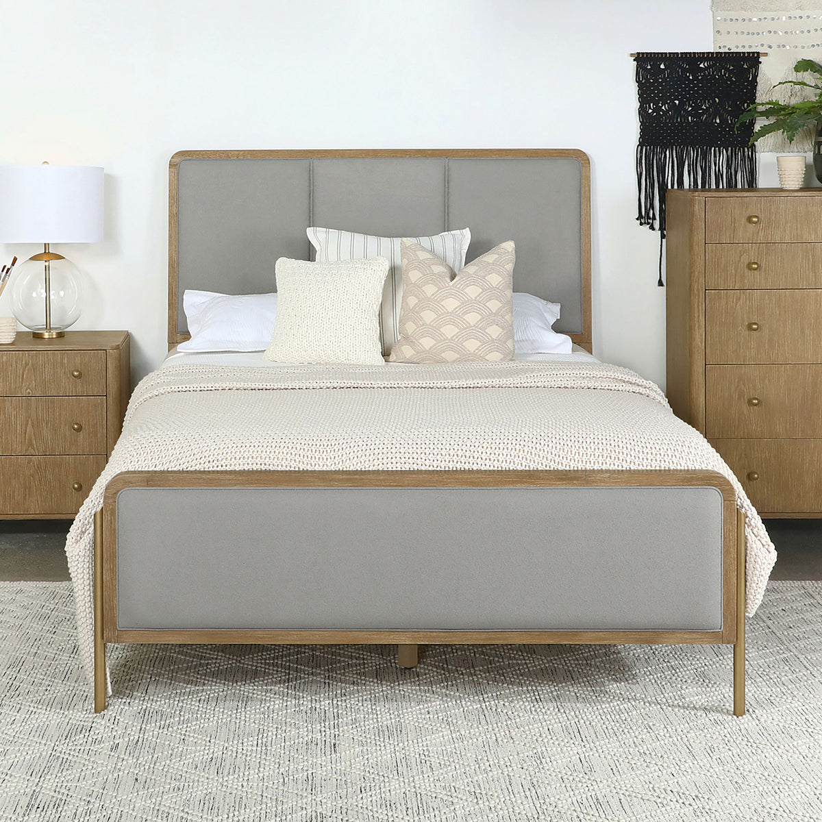 Arini Upholstered Panel Bed  Las Vegas Furniture Stores