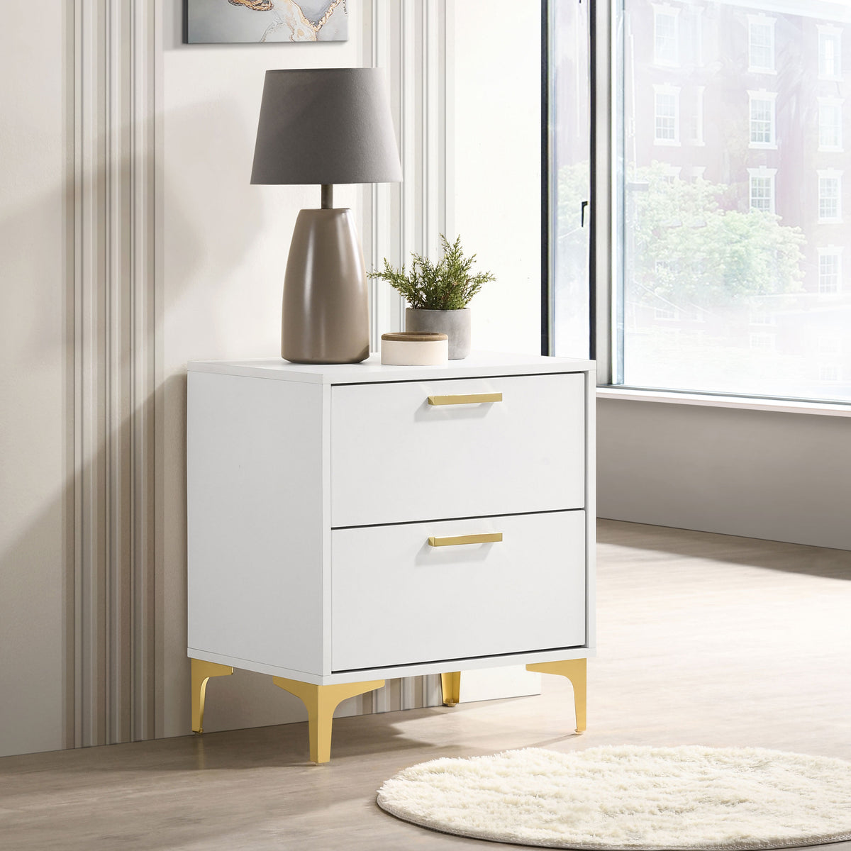 Kendall 2-drawer Nightstand White Kendall 2-drawer Nightstand White Half Price Furniture