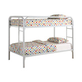 Morgan Twin Over Twin Bunk Bed White Half Price Furniture
