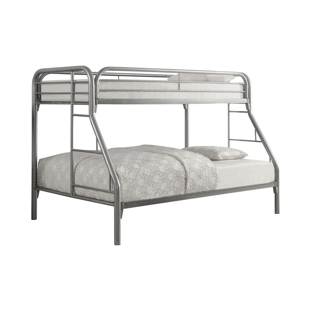 Morgan Twin Over Full Bunk Bed Silver Morgan Twin Over Full Bunk Bed Silver Half Price Furniture