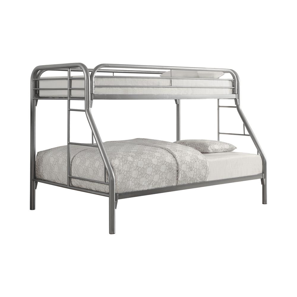 Morgan Twin Over Full Bunk Bed Silver Half Price Furniture