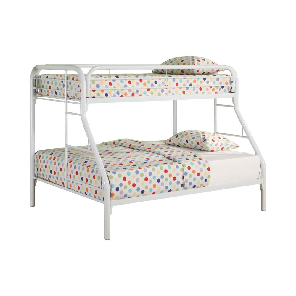 Morgan Twin Over Full Bunk Bed White  Las Vegas Furniture Stores