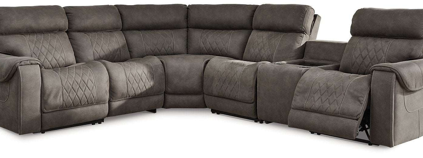 Hoopster 6-Piece Power Reclining Sectional Half Price Furniture