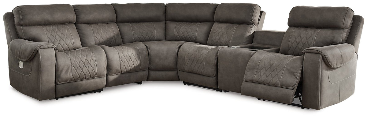 Hoopster 6-Piece Power Reclining Sectional Half Price Furniture