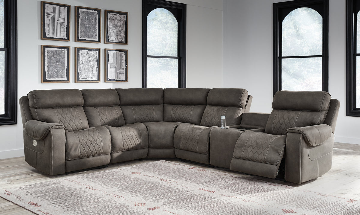 Hoopster 6-Piece Power Reclining Sectional  Half Price Furniture