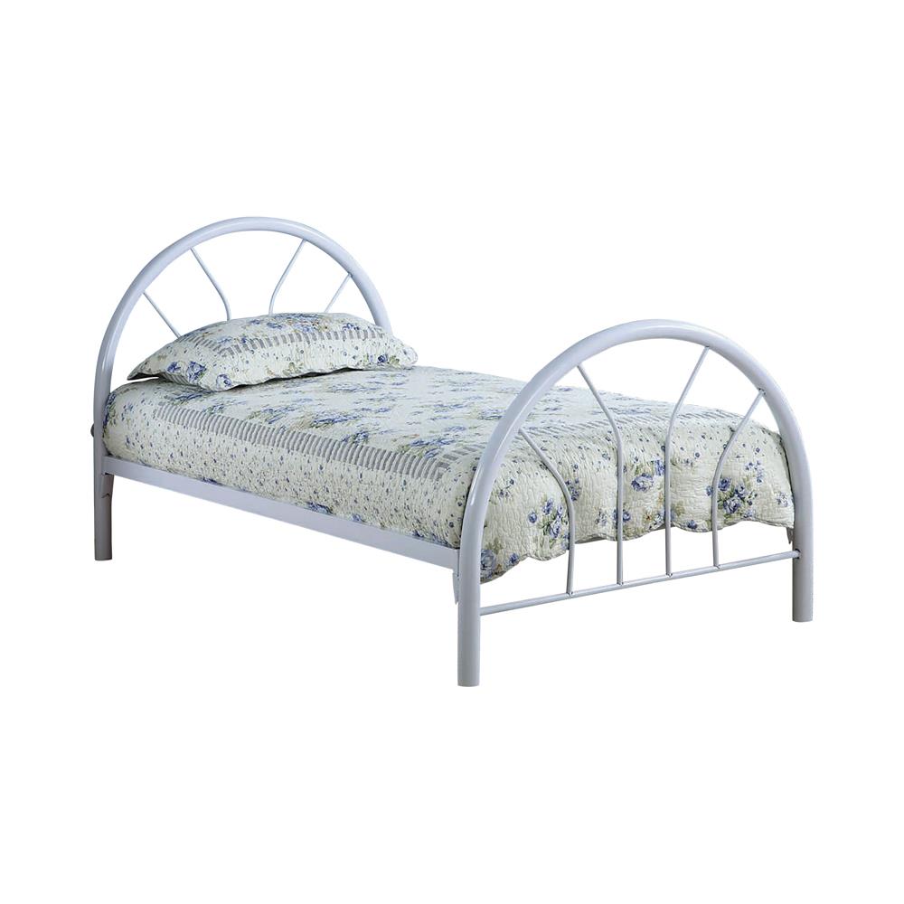 Marjorie Twin Platform Bed White Half Price Furniture
