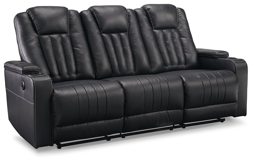 Center Point Reclining Sofa with Drop Down Table - Sofa - Half Price Furniture