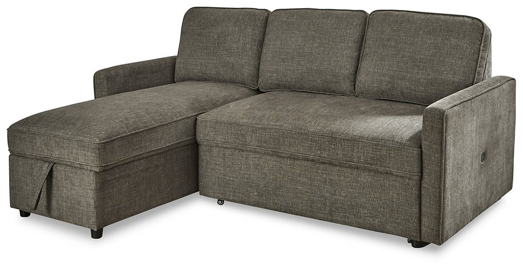 Kerle 2-Piece Sectional with Pop Up Bed Half Price Furniture