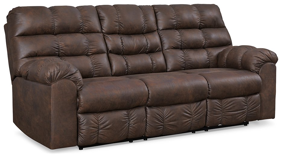 Derwin Reclining Sofa with Drop Down Table - Sofa - Half Price Furniture