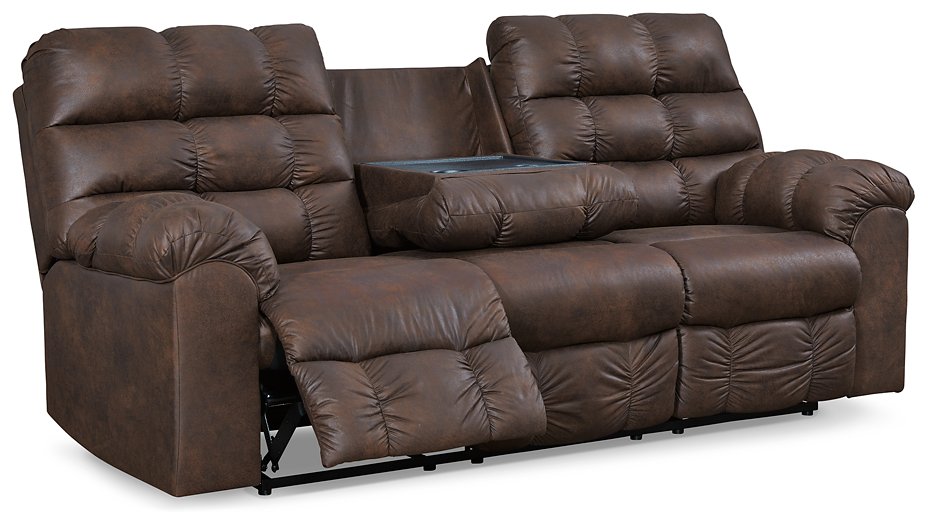 Derwin Reclining Sofa with Drop Down Table - Sofa - Half Price Furniture