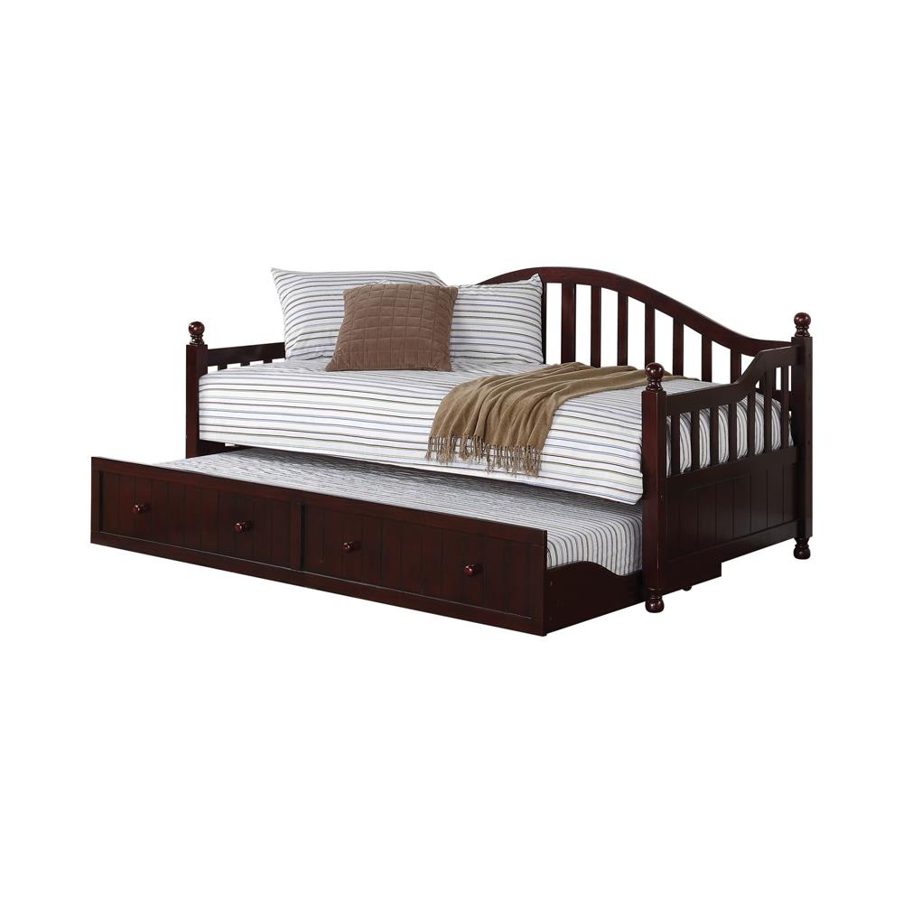 Dan Ryan Arched Back Twin Daybed with Trundle Cappuccino Dan Ryan Arched Back Twin Daybed with Trundle Cappuccino Half Price Furniture
