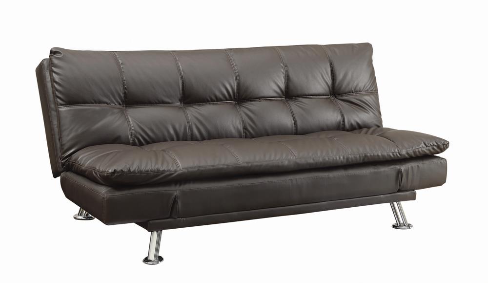 Dilleston Tufted Back Upholstered Sofa Bed Brown  Las Vegas Furniture Stores