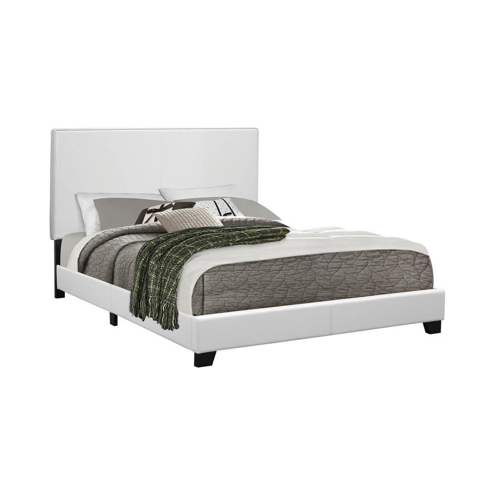 Mauve Queen Upholstered Bed White  Las Vegas Furniture Stores