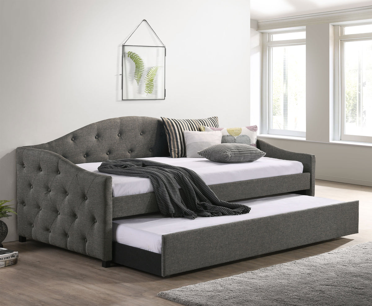 Sadie Upholstered Twin Daybed with Trundle Sadie Upholstered Twin Daybed with Trundle Half Price Furniture
