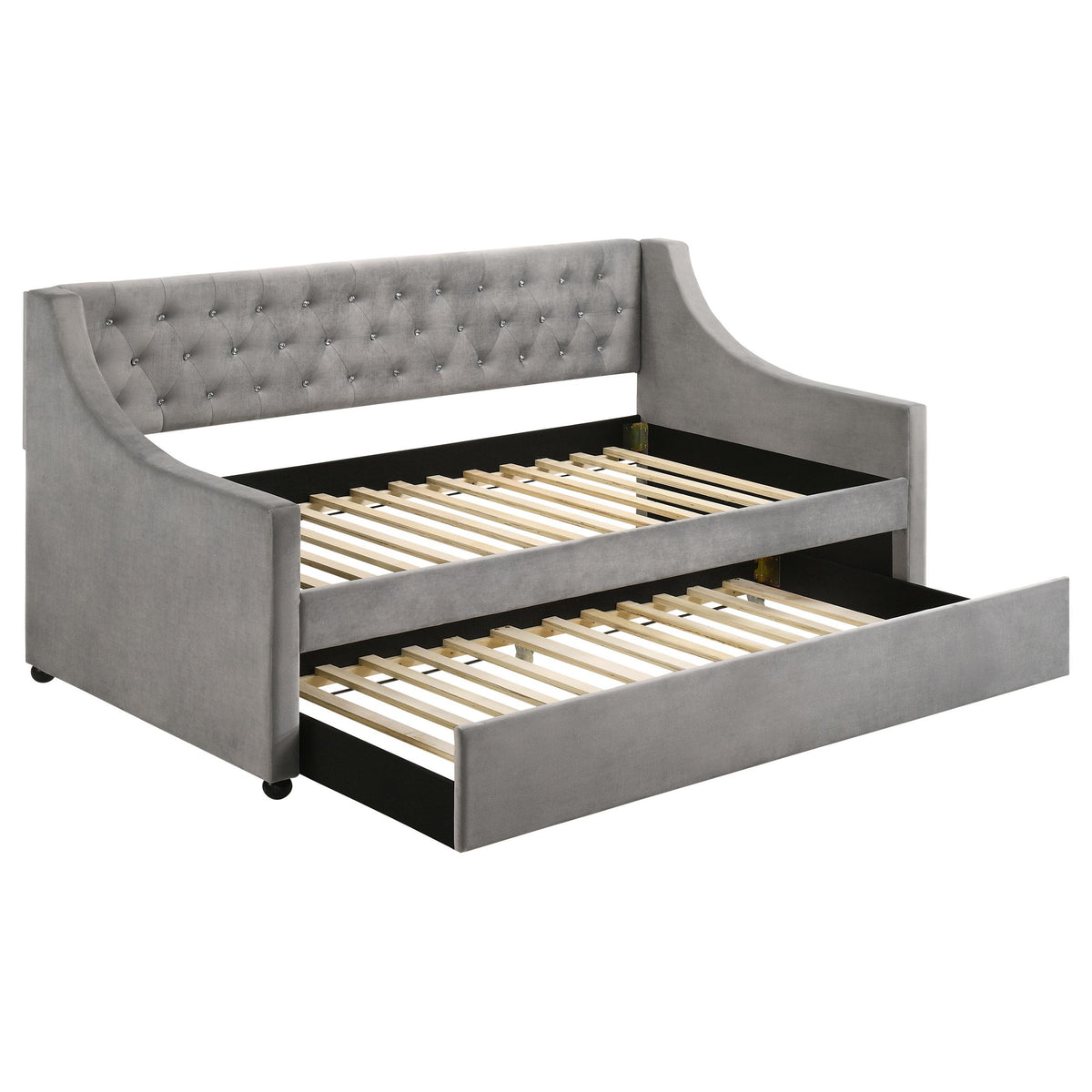 Chatsboro Twin Upholstered Daybed with Trundle Grey Half Price Furniture