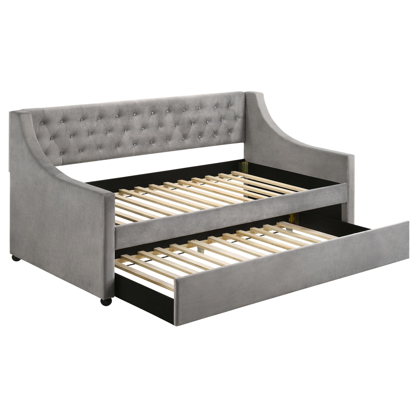 Chatsboro Twin Upholstered Daybed with Trundle Grey Half Price Furniture