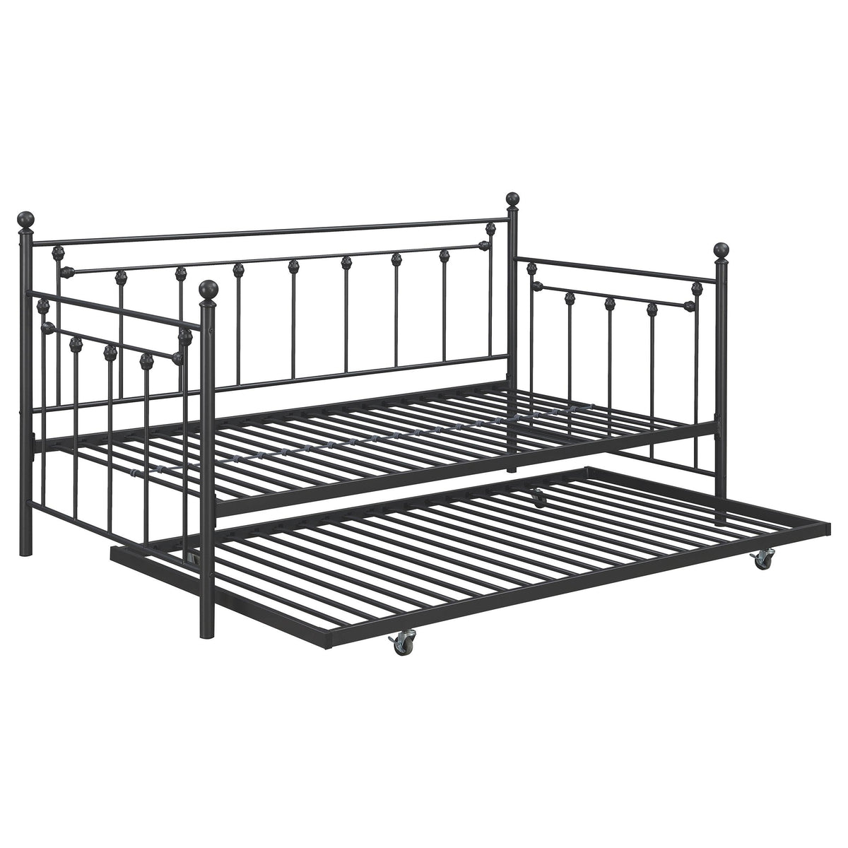 Nocus Spindle Metal Twin Daybed with Trundle  Las Vegas Furniture Stores