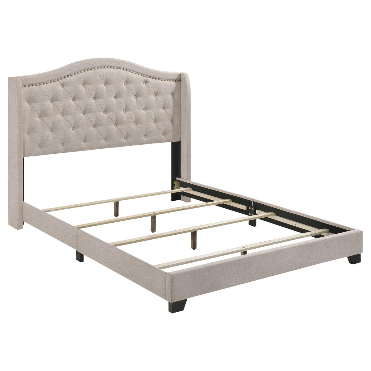 Sonoma Camel Back Eastern King Bed Beige Half Price Furniture