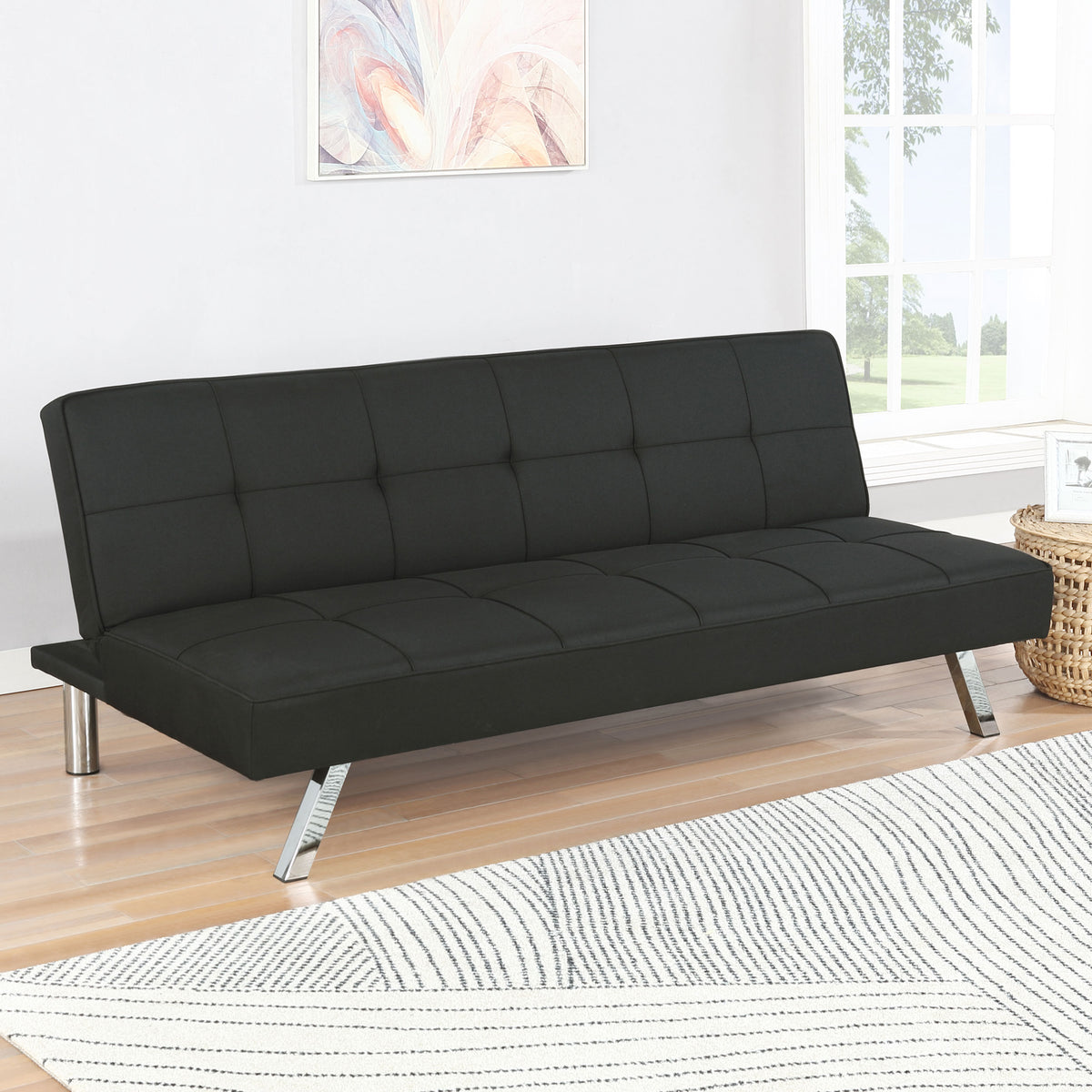 Joel Upholstered Tufted Sofa Bed Half Price Furniture