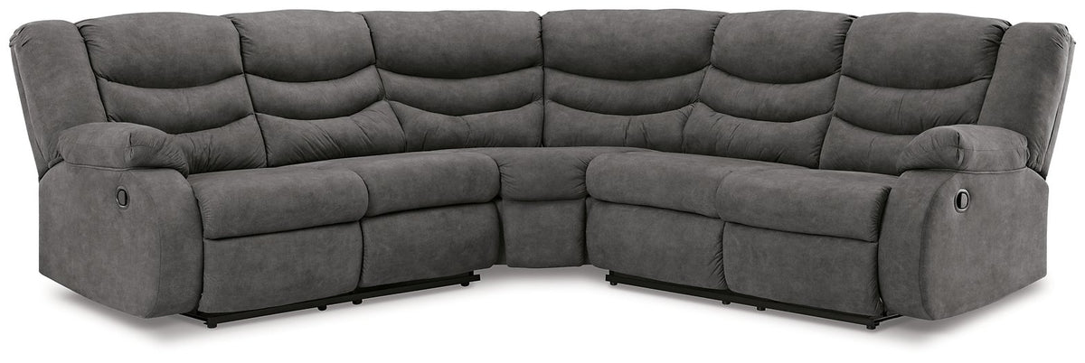 Partymate 2-Piece Reclining Sectional  Half Price Furniture