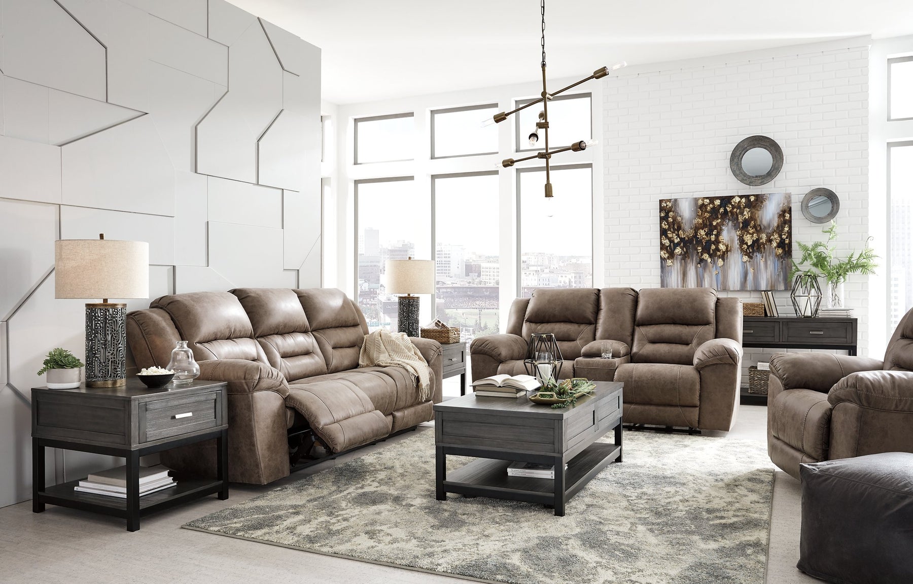 Stoneland Power Reclining Sofa - Half Price Furniture