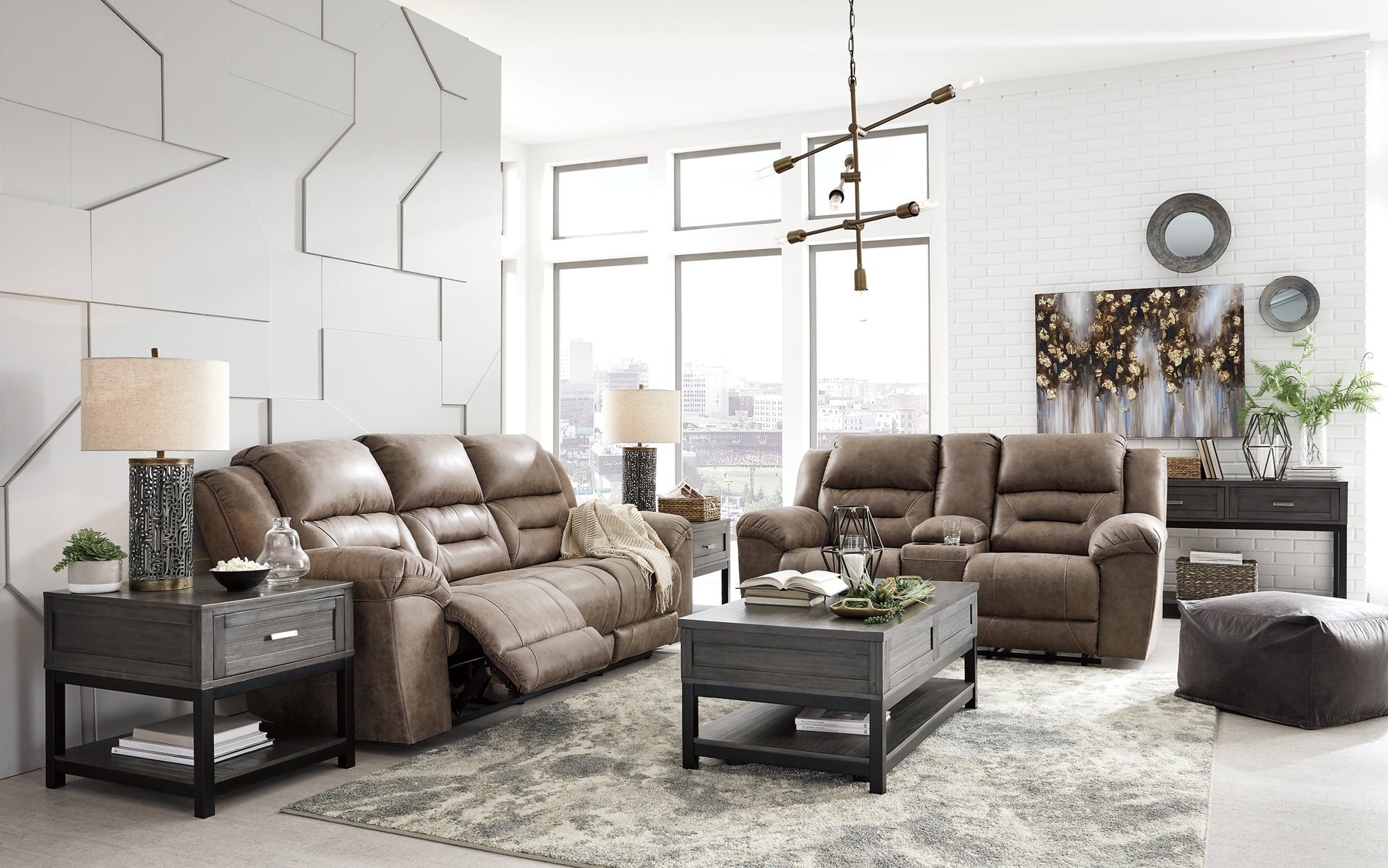Stoneland Reclining Sofa - Half Price Furniture
